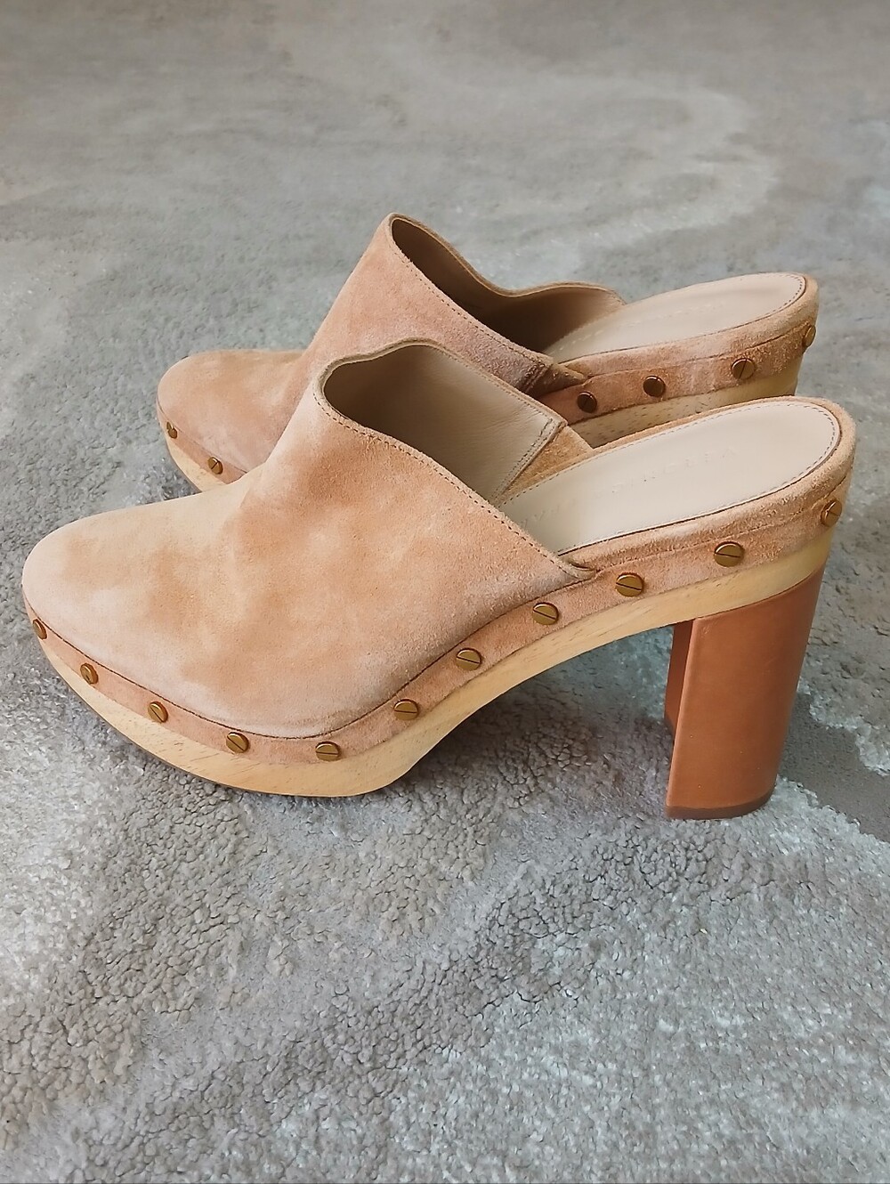 Veronica Beard Grita Suede Clogs